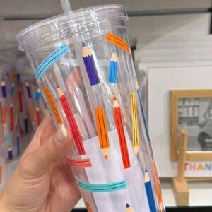 Kirkland’s Clear Plastic Pencil Tumbler (22 oz)